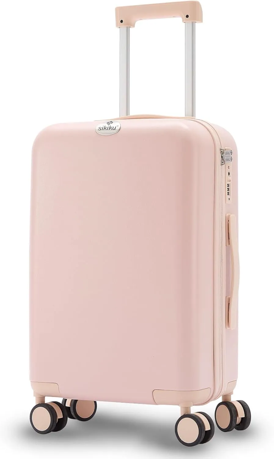 20 Inch Carry On Luggage for Women, Lightweight Hardside Suitcase with 360 Spinner Wheels, TSA Lock, Durable Luggage for Travel, Pink