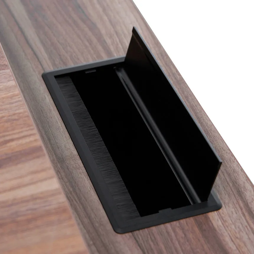 2.3m Left Return Office Desk - Walnut