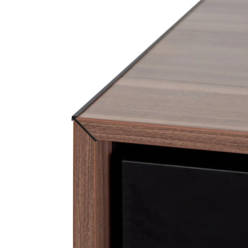 2.3m Left Return Office Desk - Walnut