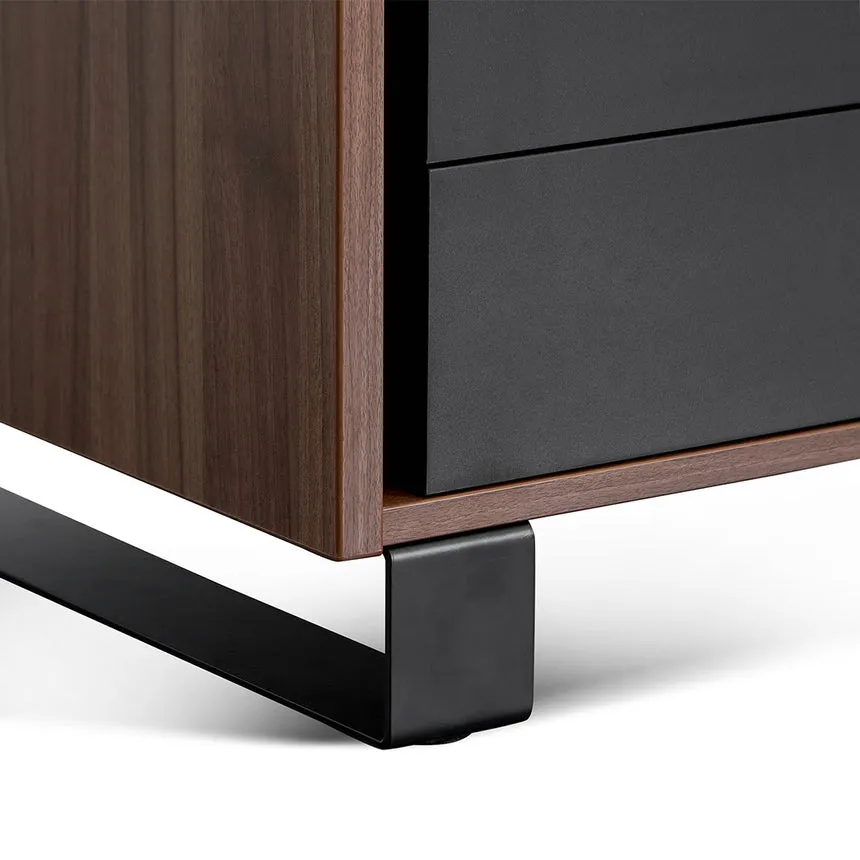 2.3m Left Return Office Desk - Walnut