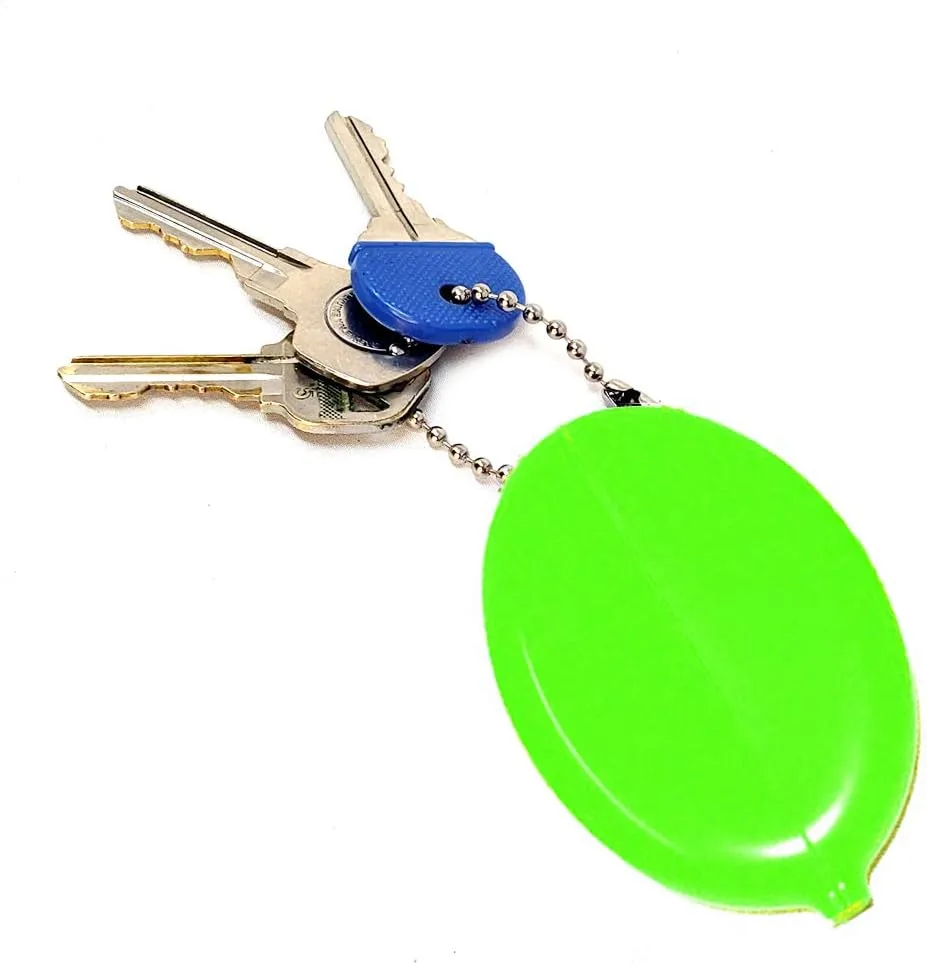 3 Oval Squeeze Purses - Made in USA (3 Neon Green)
