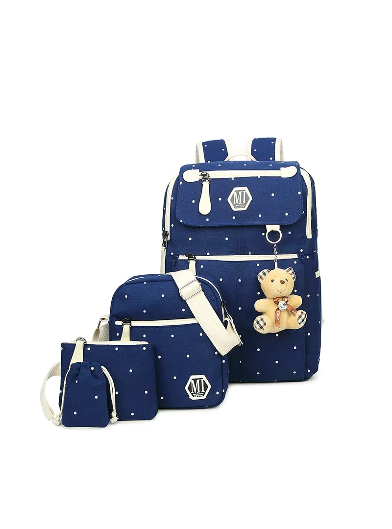 4Pcs/set School Backpacks College Schoolbag