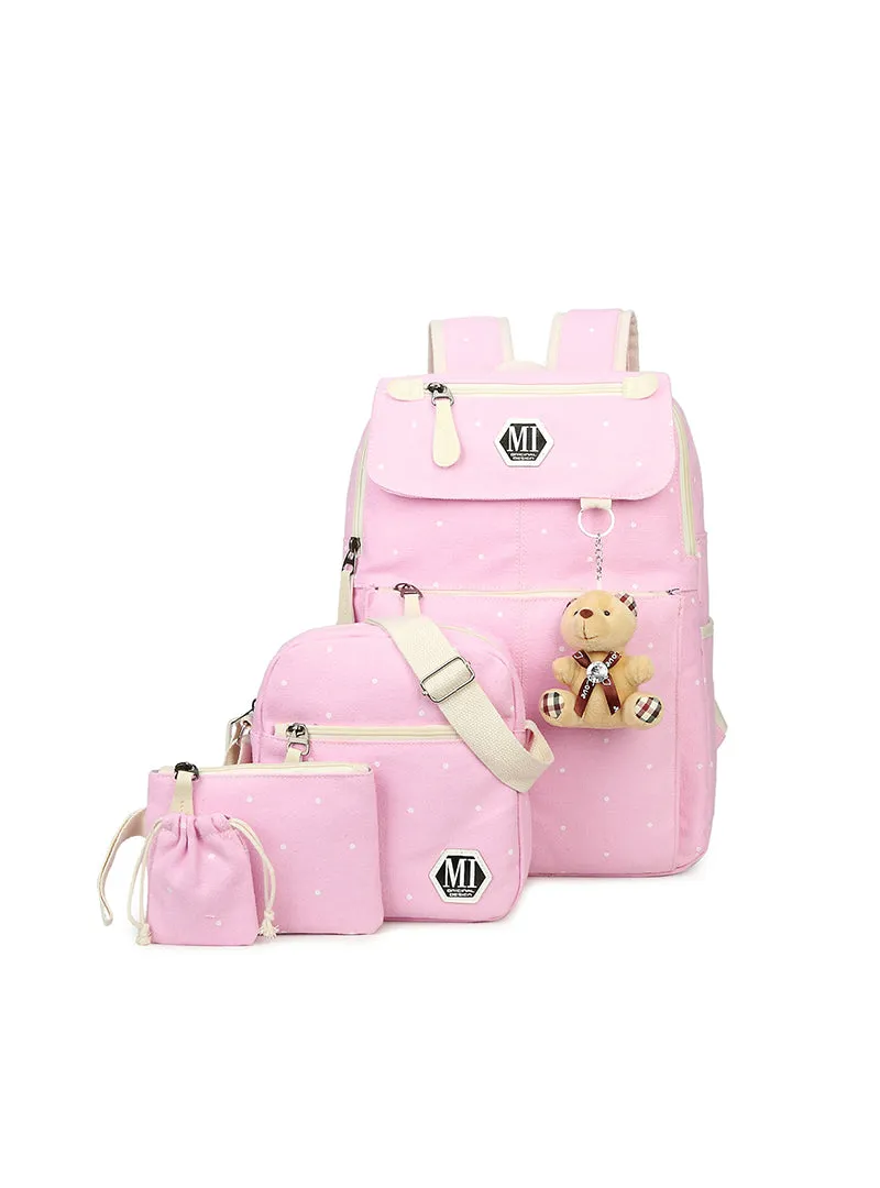 4Pcs/set School Backpacks College Schoolbag