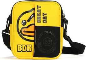 B.Duck Fanny Pack for Women Kids Crossbody Bag Purse Duck Print Boy Girl Canvas Sling Shoulder Bag Workout Travel Gift