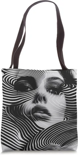 Black & White Aesthetic Decor - Minimalist Monochrome Tote Bag