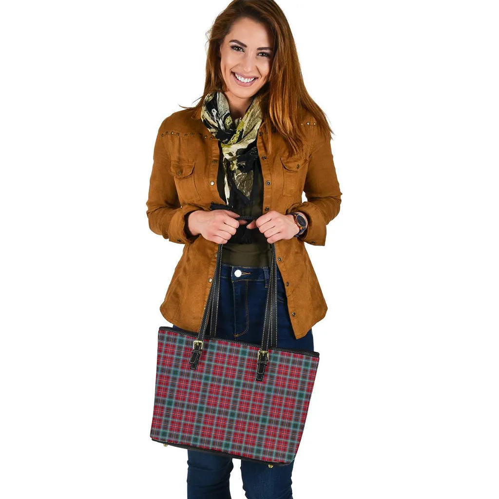 British Columbia Province Canada Tartan Leather Tote Bag