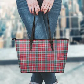 British Columbia Province Canada Tartan Leather Tote Bag