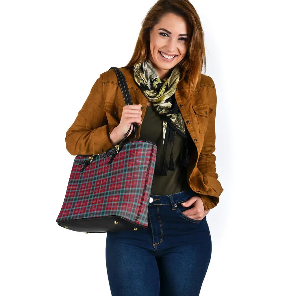British Columbia Province Canada Tartan Leather Tote Bag
