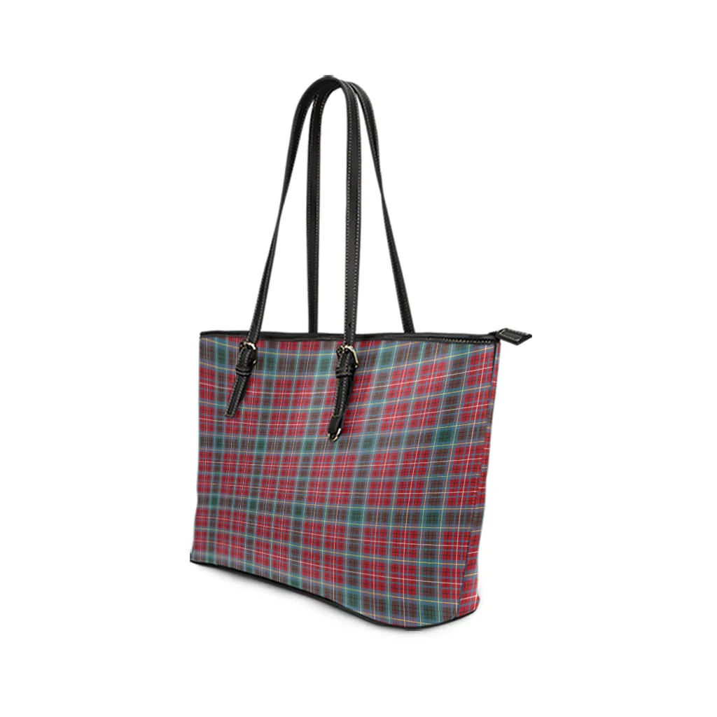 British Columbia Province Canada Tartan Leather Tote Bag