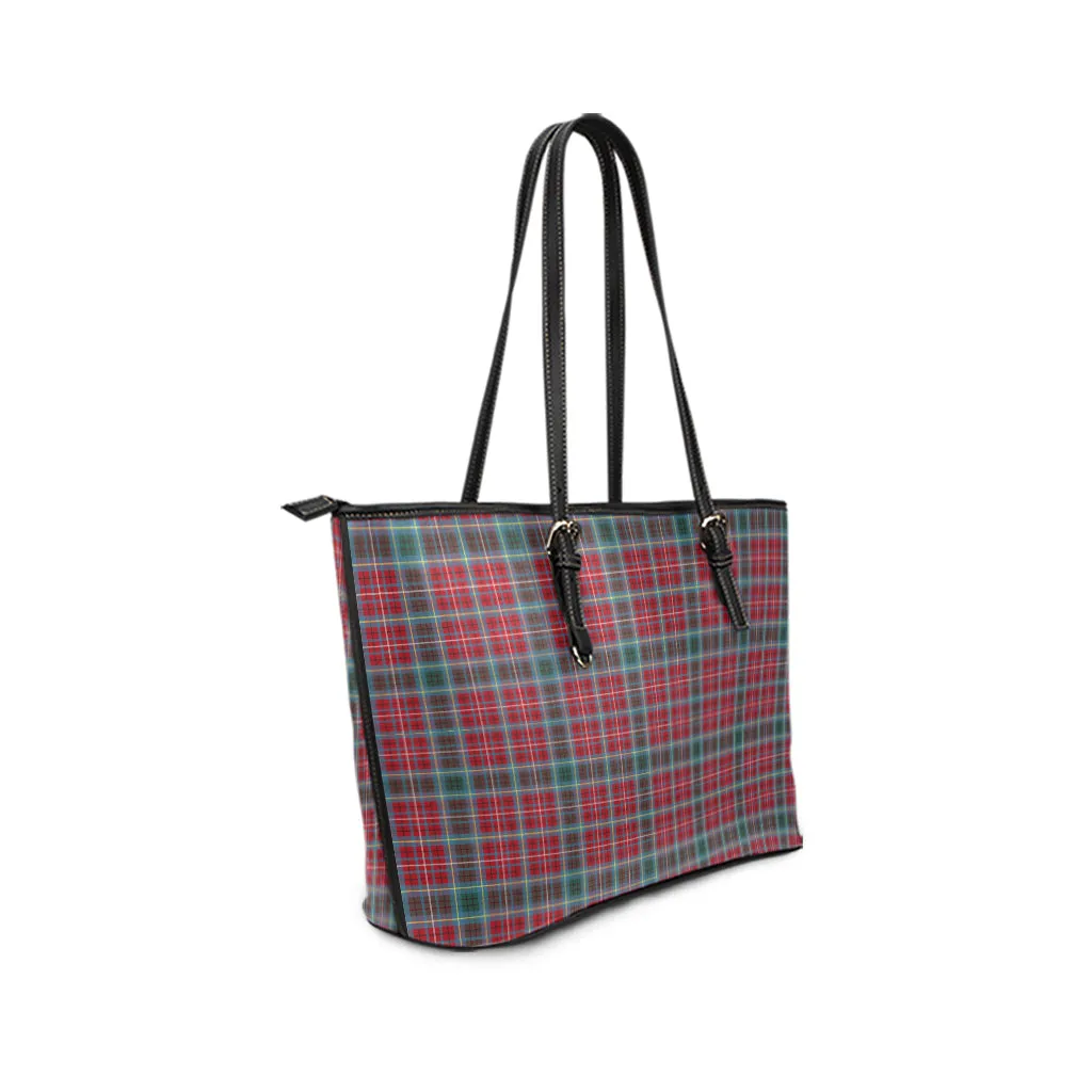 British Columbia Province Canada Tartan Leather Tote Bag