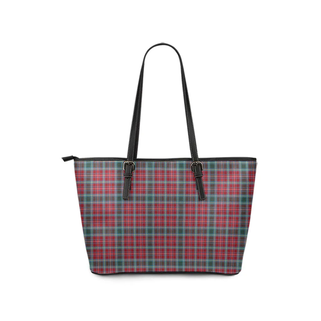 British Columbia Province Canada Tartan Leather Tote Bag