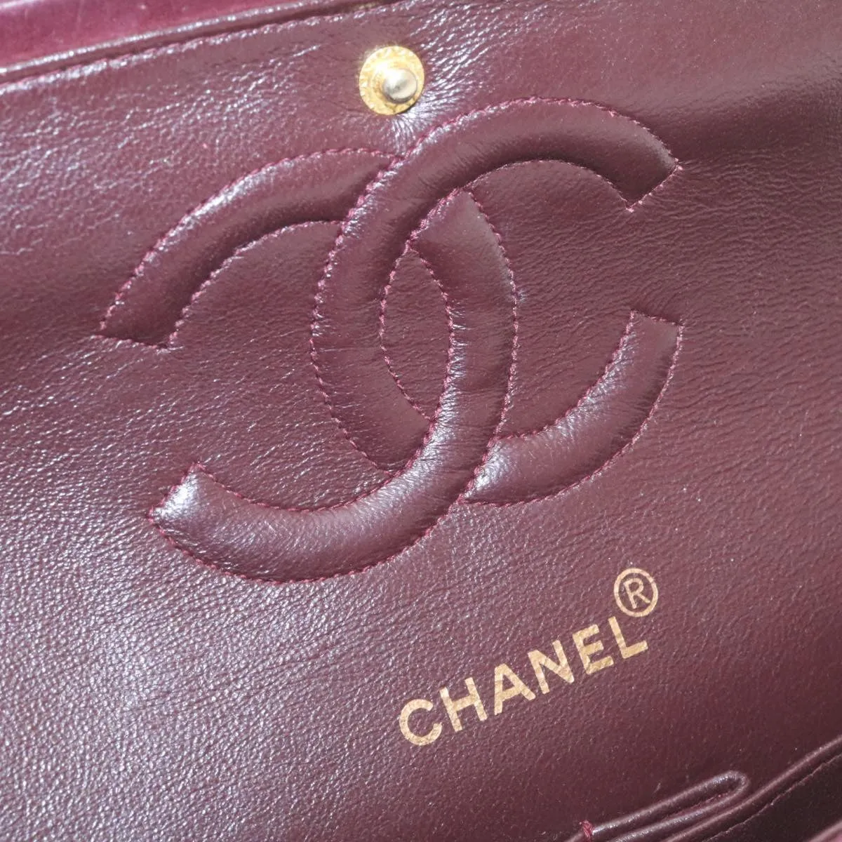 Chanel Matelasse 25 Double Flap Chain Suede Shoulder Bag Brown CC  22346A