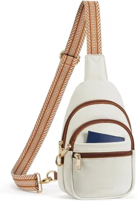 CHOLISS Anti Theft Small Sling Bag for Women and Men RFID Leather Crossbody Bags Fanny Pack Chest Bag Travel Purse Daypacks