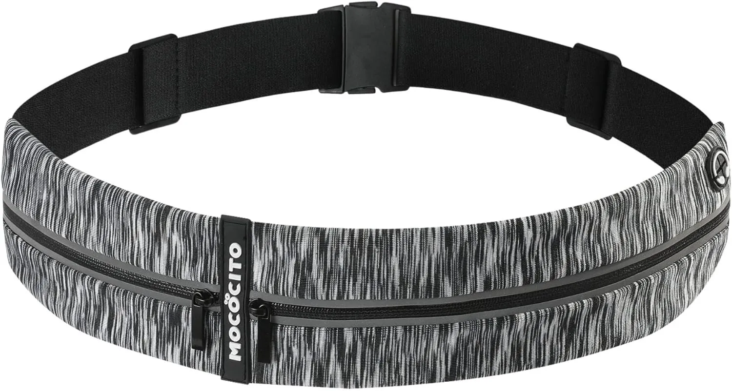 Crossbody Fanny Pack For Men & Women, with 3-Zipper Pockets, Running Waist Pack Bag,with Adjustable Belt for Travel Sports Running