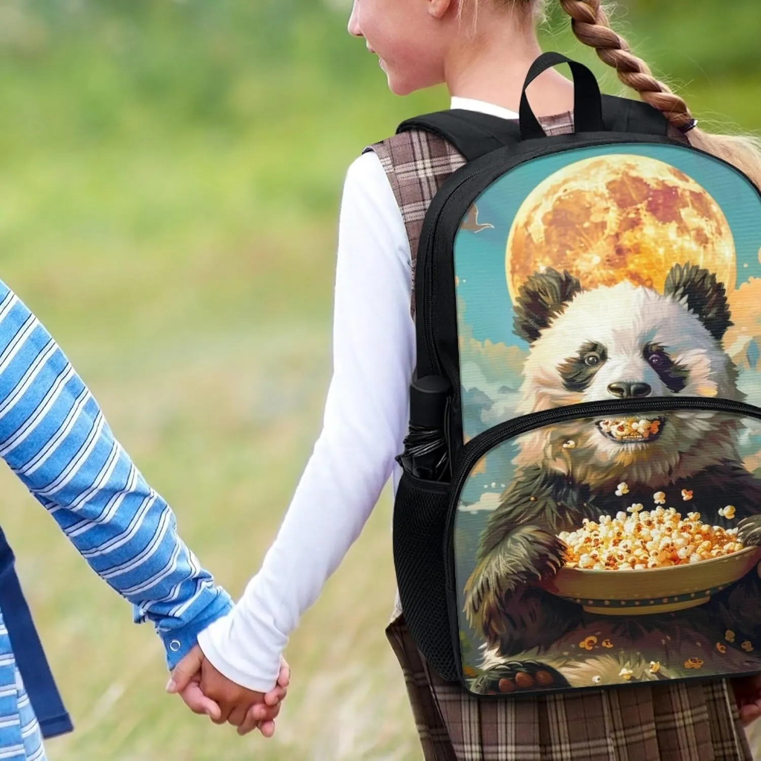 Cute School Bag Boys Coconut Fox Backpack Girls Soft Comfy Elementary Student Bookbag with Adjustable Padded Shoulder Straps 17 Inch Large Book Daypack Back To School Gifts