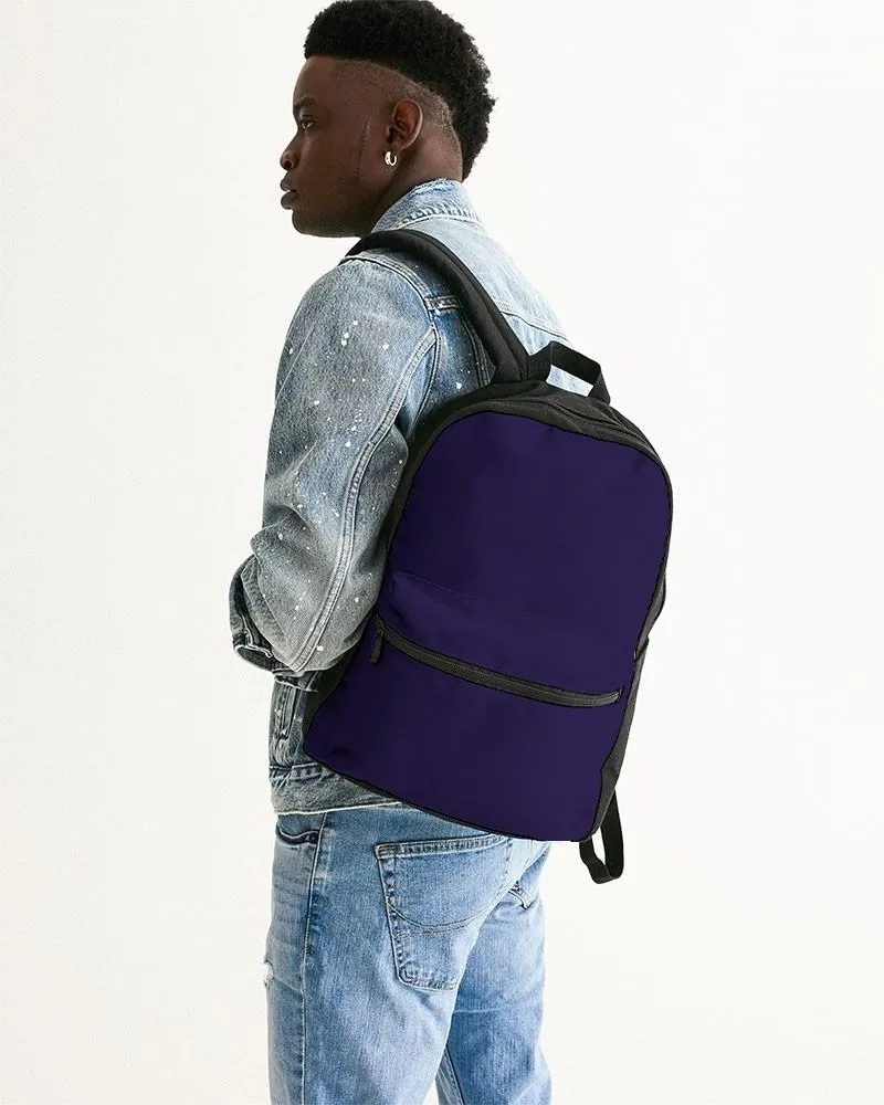 Dark Midtone Blue Canvas Backpack | C80M80Y0K80