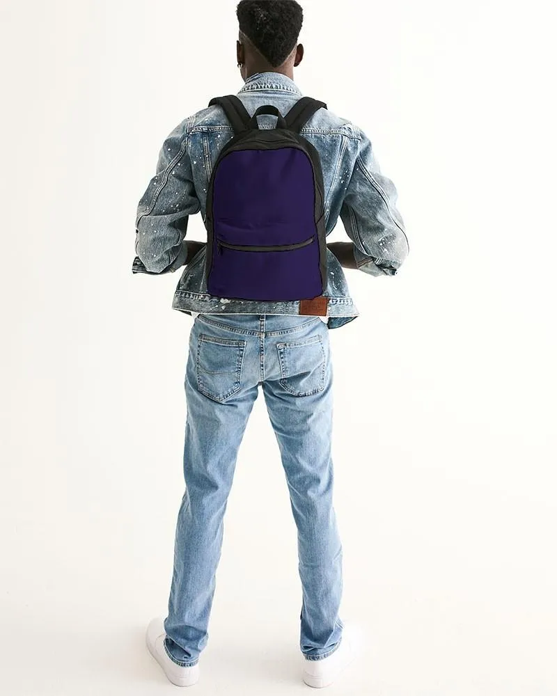 Dark Midtone Blue Canvas Backpack | C80M80Y0K80