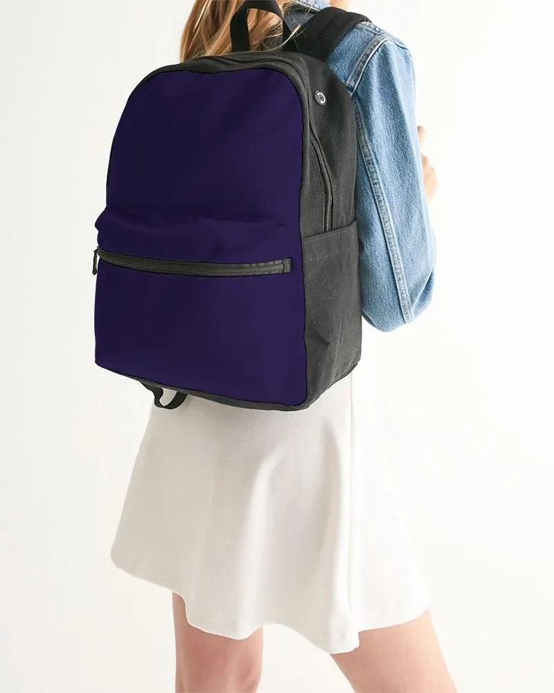 Dark Midtone Blue Canvas Backpack | C80M80Y0K80