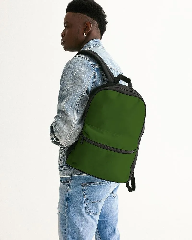 Dark Warm Green Canvas Backpack | Dark Pure Warm Green | C50M0Y100K80