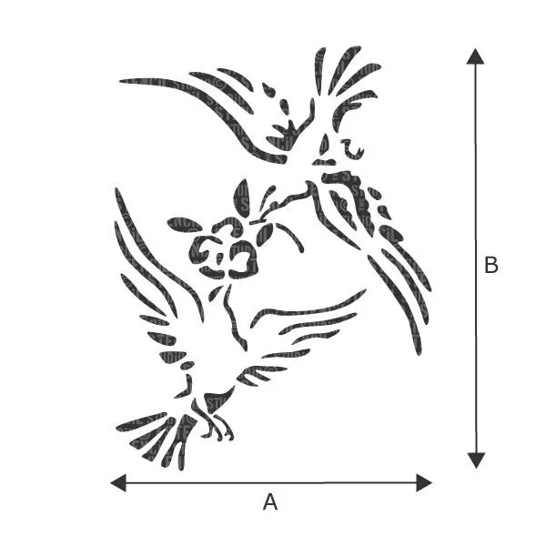 Doves and Rose Vintage Stencil
