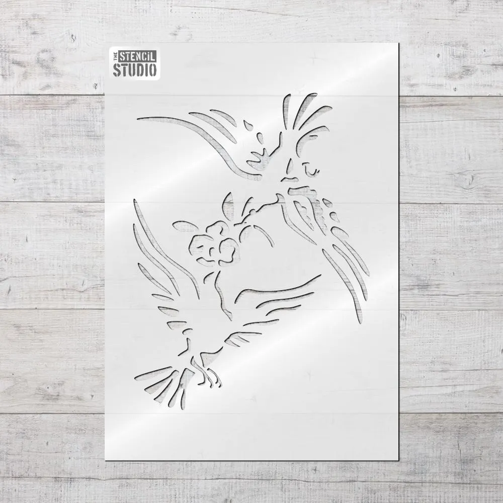 Doves and Rose Vintage Stencil