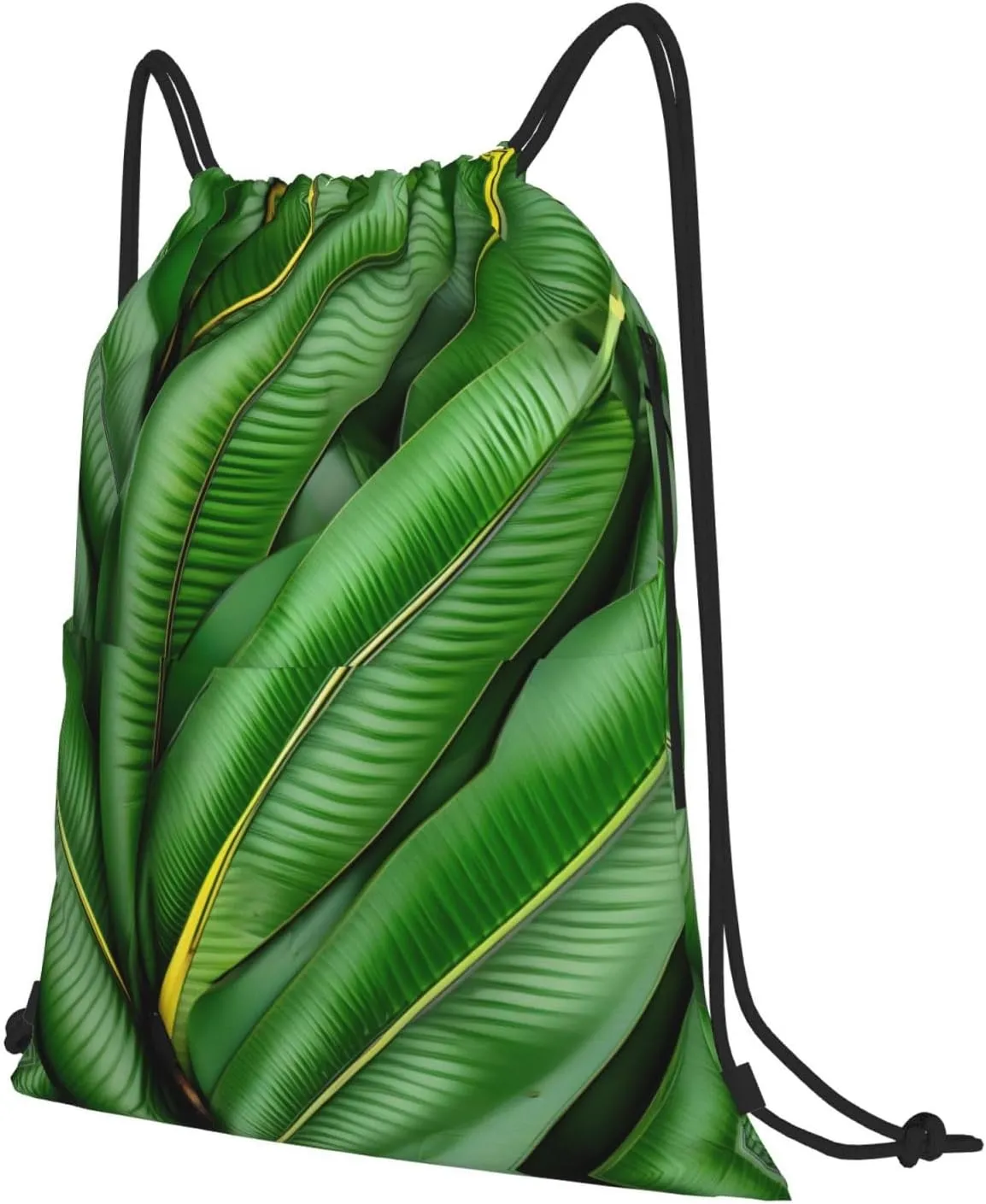 Drawstring Backpack for women,Versatile drawstring bag,Water-Resistant Cinch Bag,Gym sackpack-Banana Leaf Green
