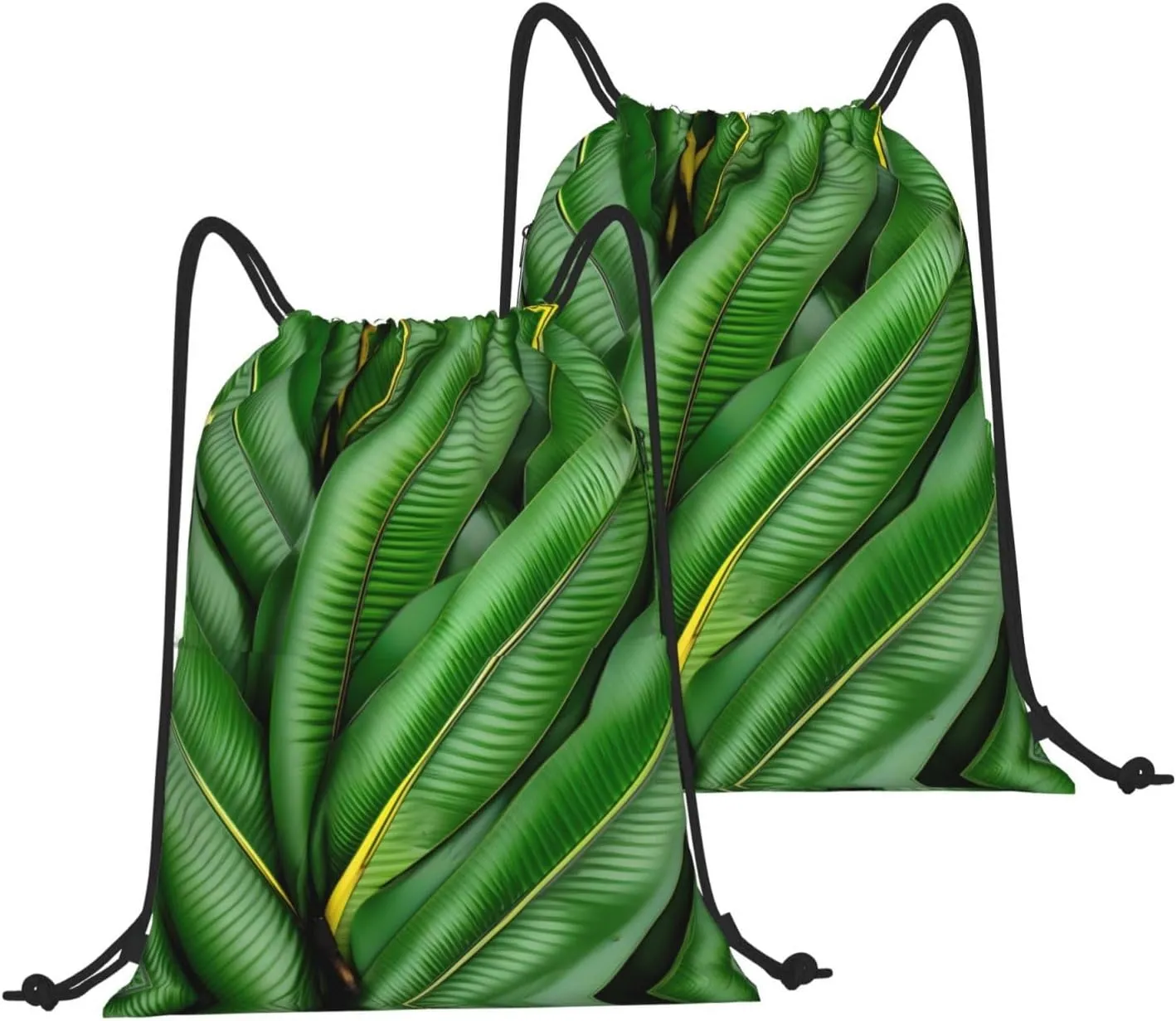 Drawstring Backpack for women,Versatile drawstring bag,Water-Resistant Cinch Bag,Gym sackpack-Banana Leaf Green