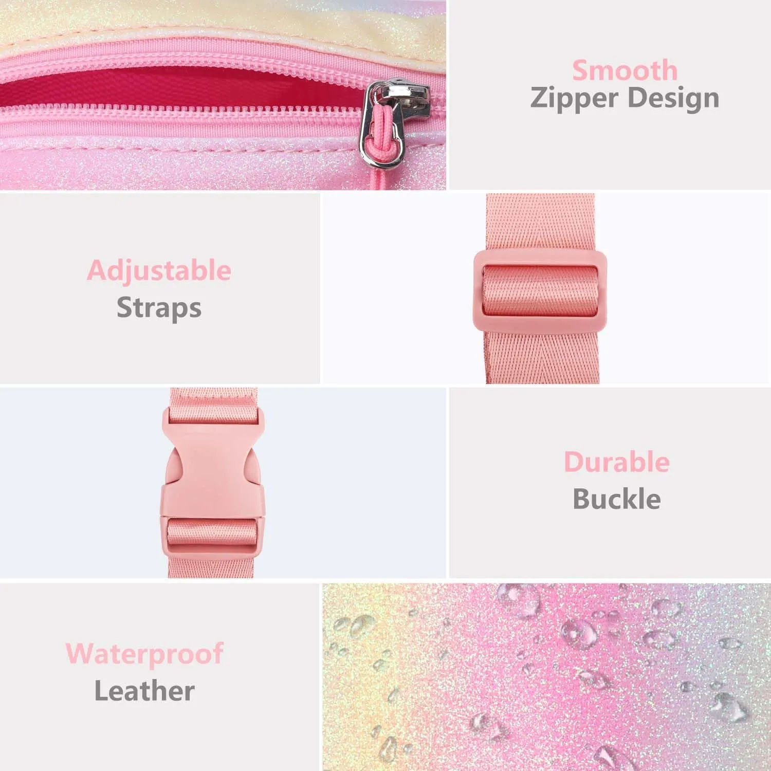 Fanny Pack for Girls Teens - Girls Belt Bag Cute Crossbody Fanny Packs for Women with Adjustable Waistband Smallest Waist Gets 27-28 inches