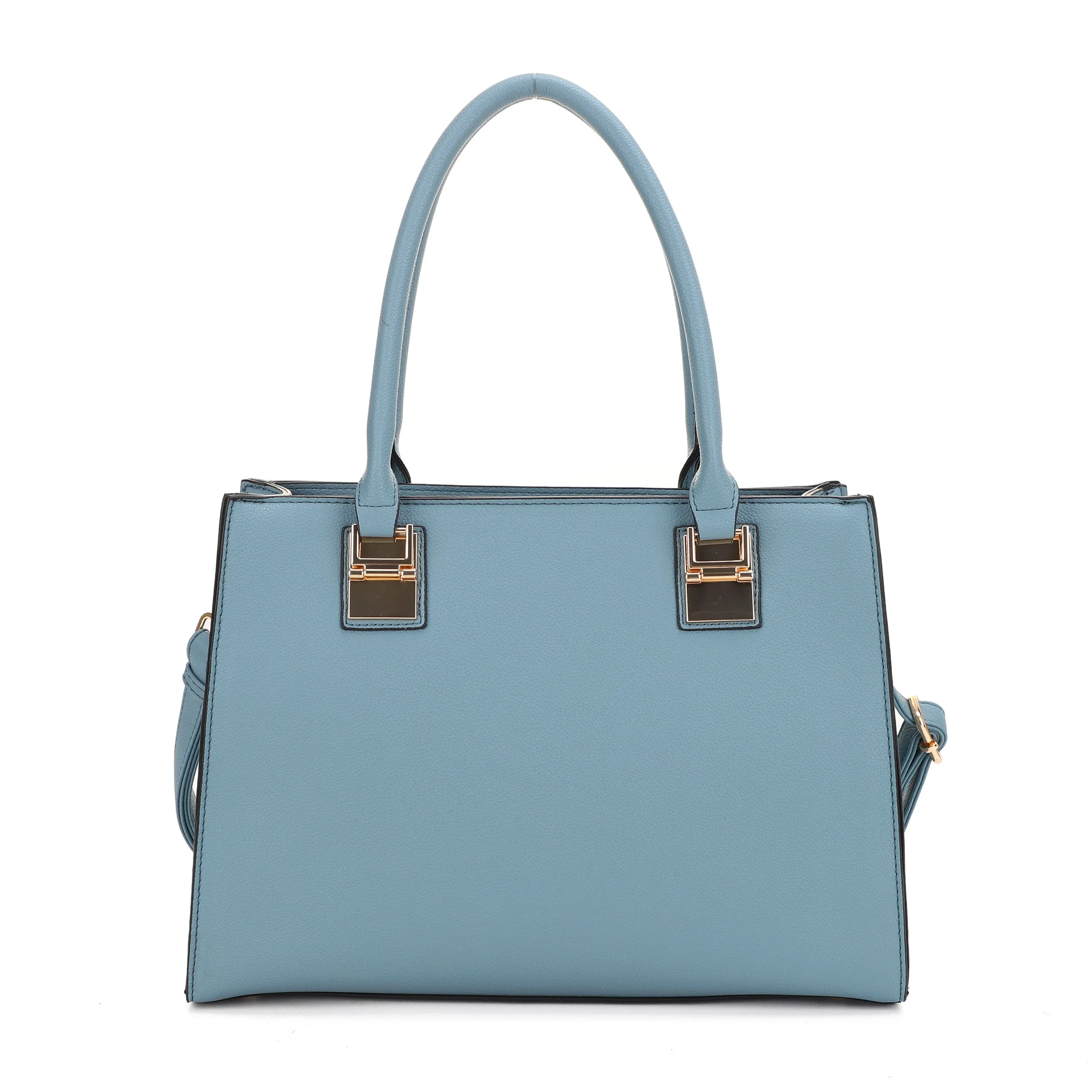 FC20666 Contrast Border Metal Tab Satchel