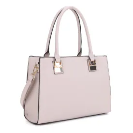 FC20666 Contrast Border Metal Tab Satchel