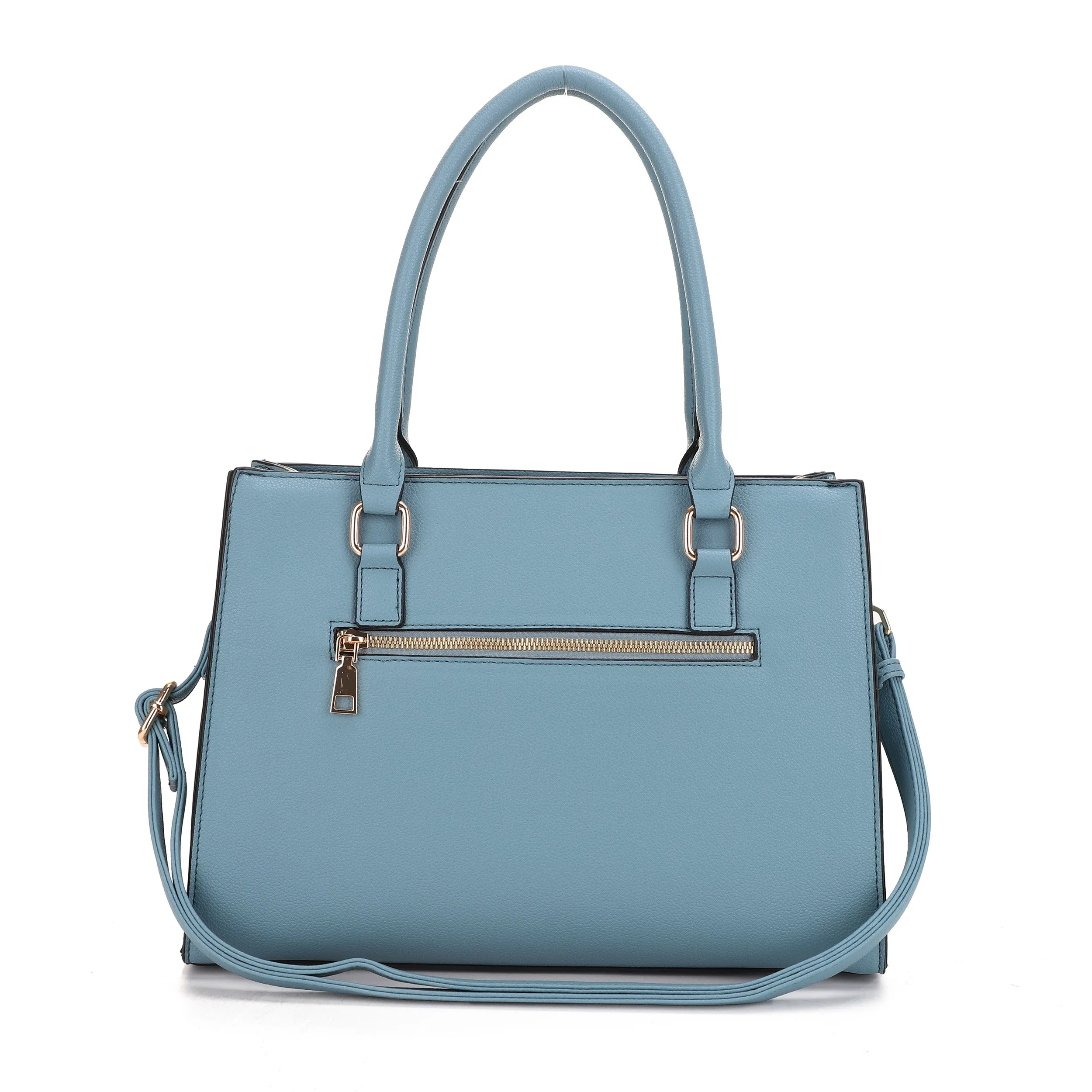 FC20666 Contrast Border Metal Tab Satchel