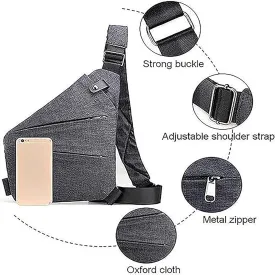 Flyhugs Anti Theft Travel Bag, Anti Theft Crossbody Bag for Women Men, Shoulder Bag with Adjustable Strap