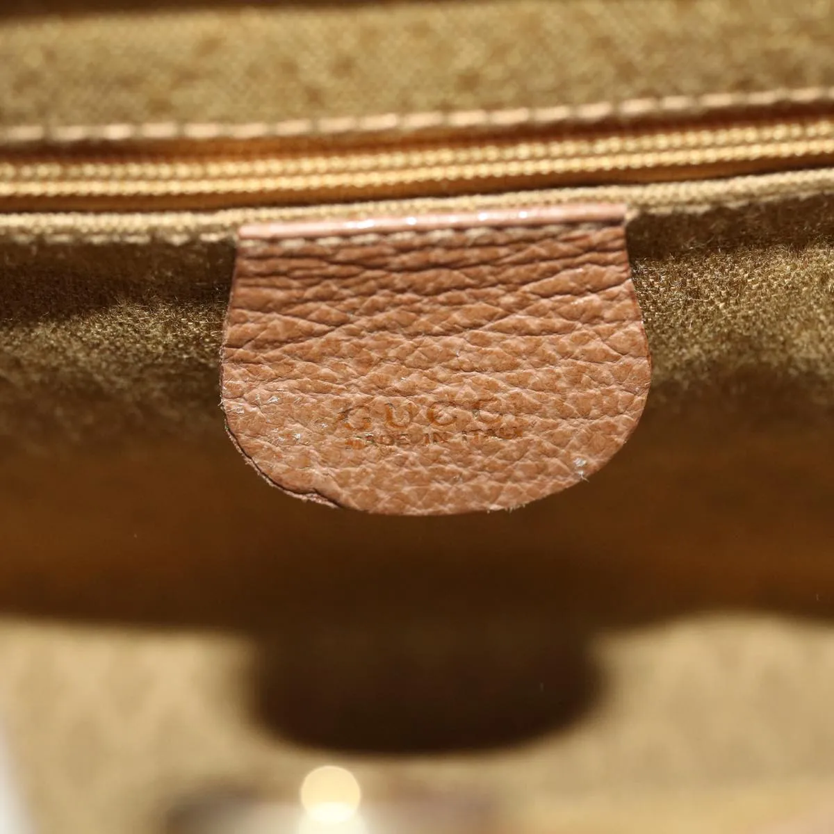 GUCCI Bamboo Hand Bag Suede 2way Brown  50264