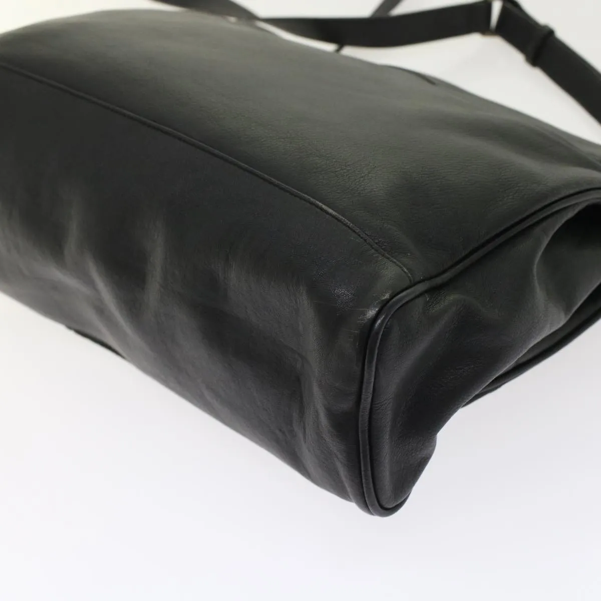 GUCCI Shoulder Bag Suede Leather Black  ar9974
