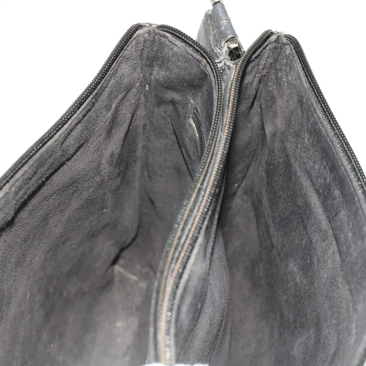 GUCCI Shoulder Bag Suede Leather Black  ar9974