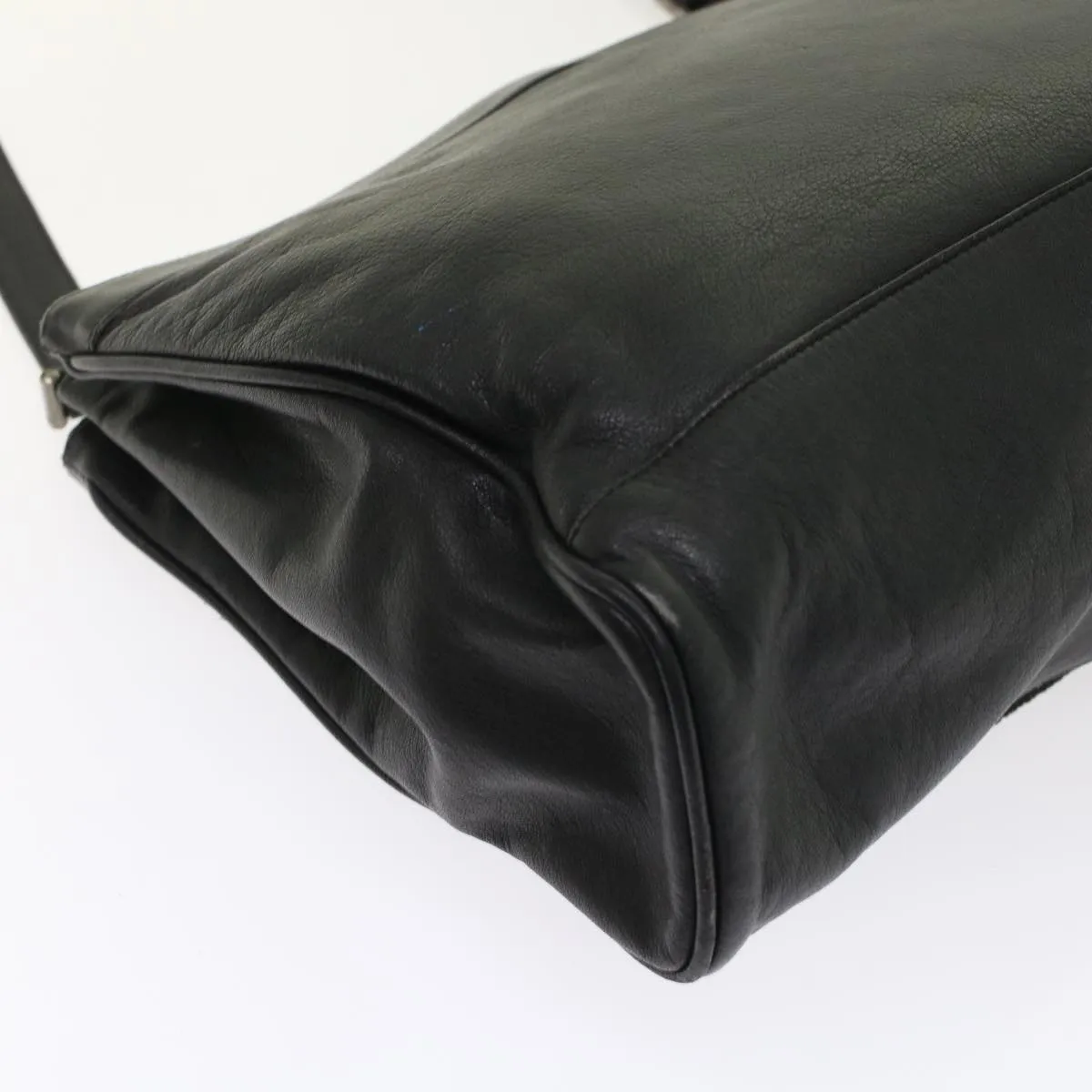 GUCCI Shoulder Bag Suede Leather Black  ar9974