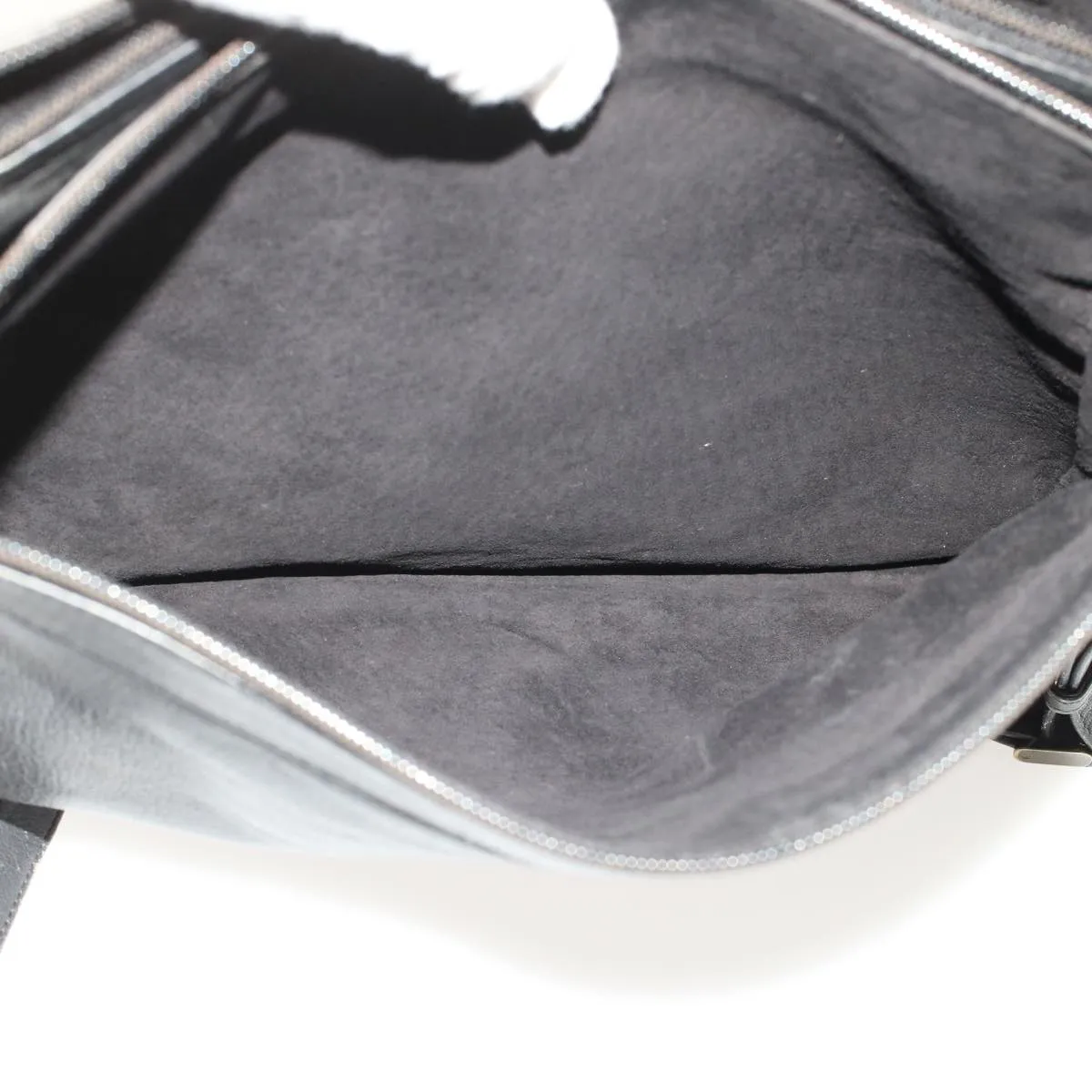 GUCCI Shoulder Bag Suede Leather Black  ar9974