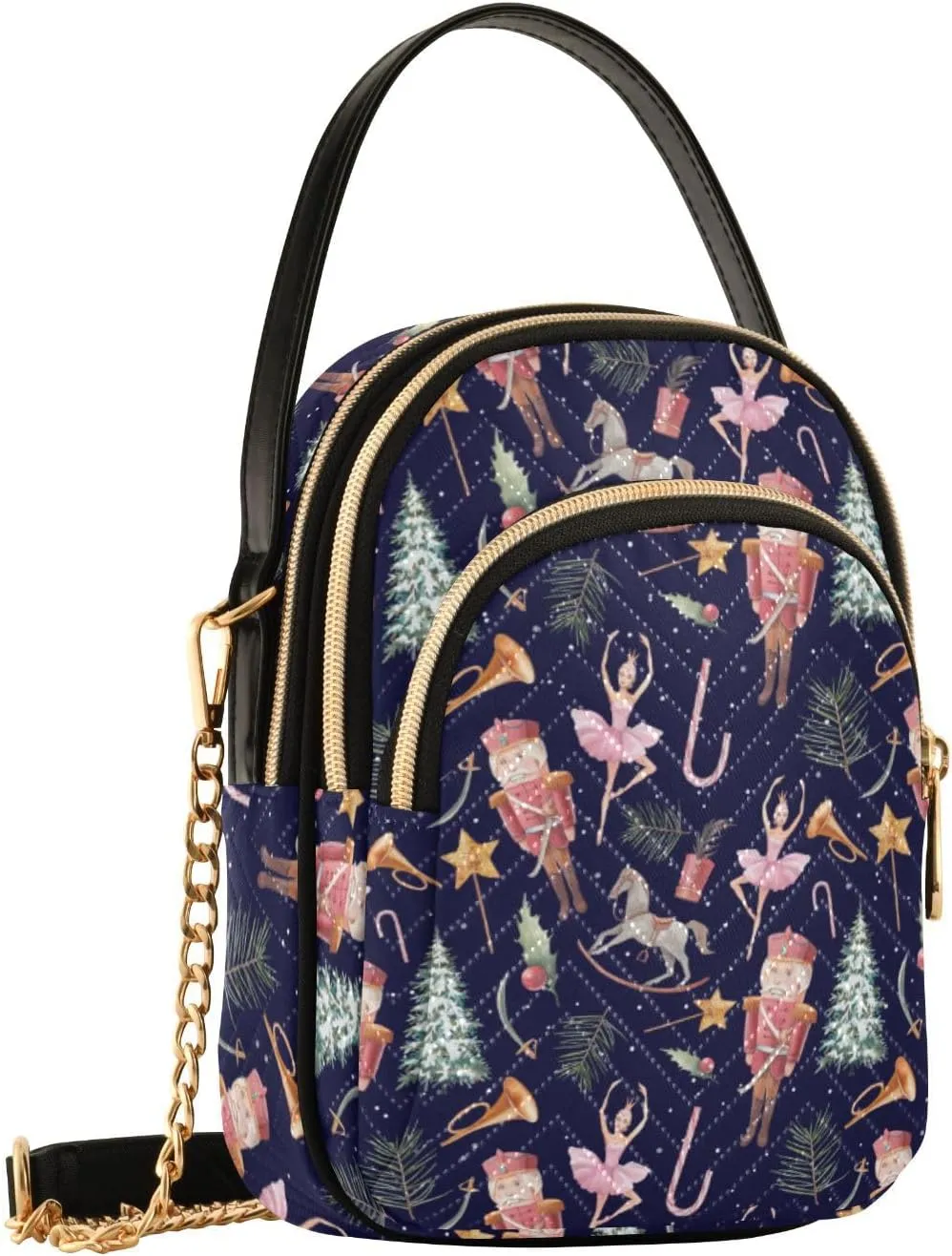 Holiday Festive Cell Phone Purse Crossbody Handbag Durable Shoulder Bag Travel Pouch
