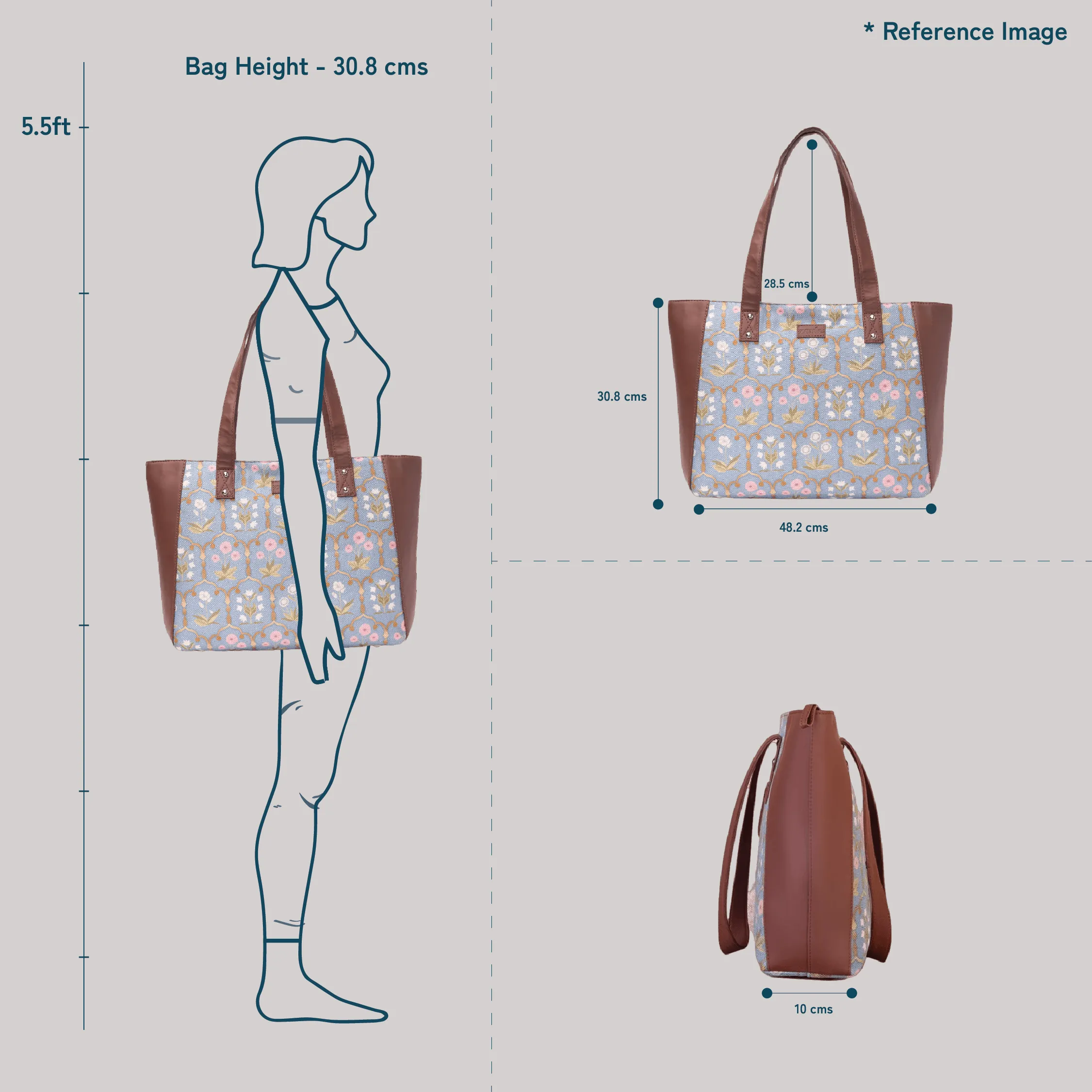 Ikat GreRed Side Tote Bag