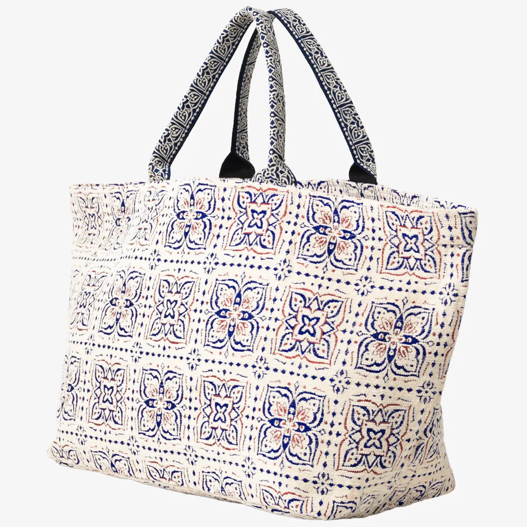 John’s Jacquard XL -size トートバッグ　Natural combo