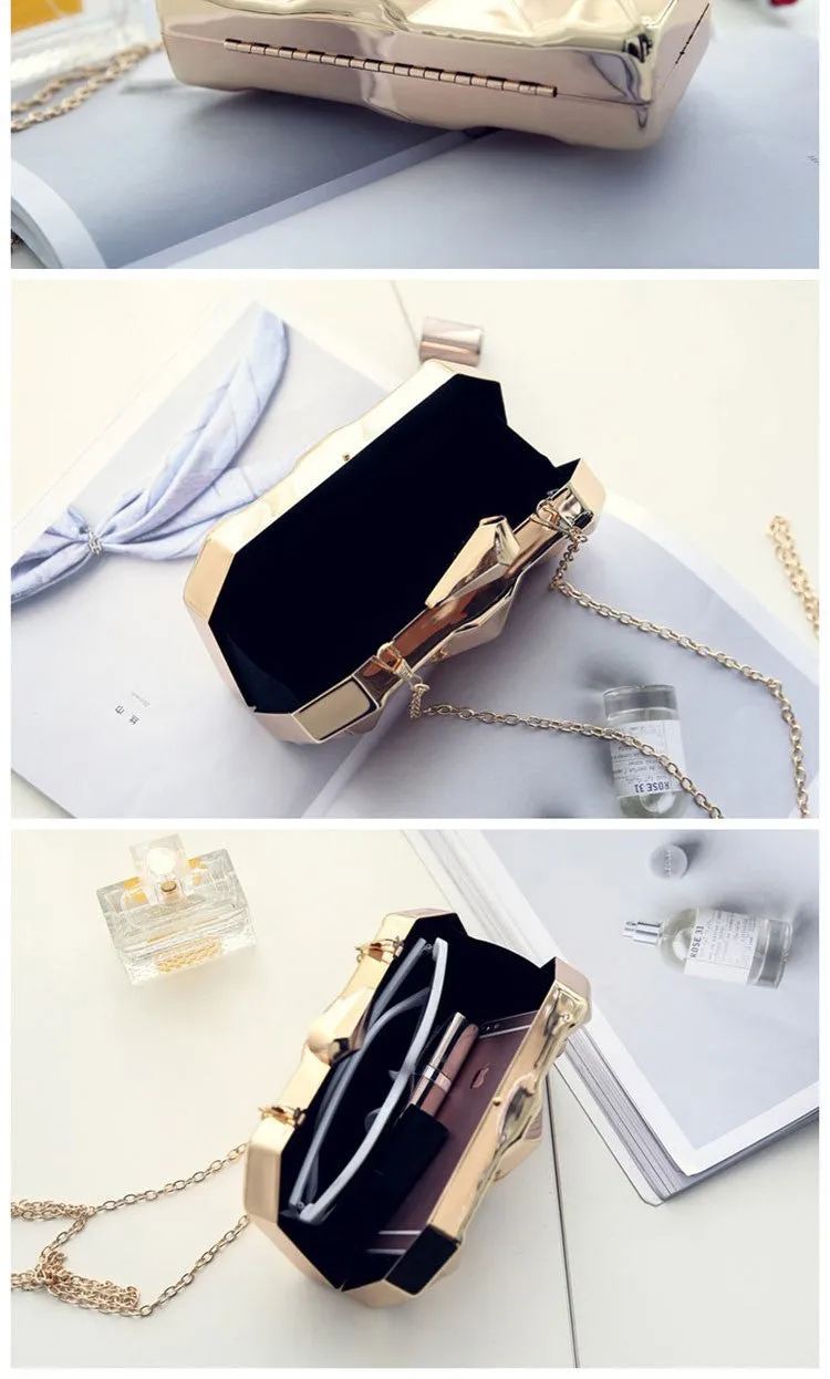 Maeva metallic clutch bag