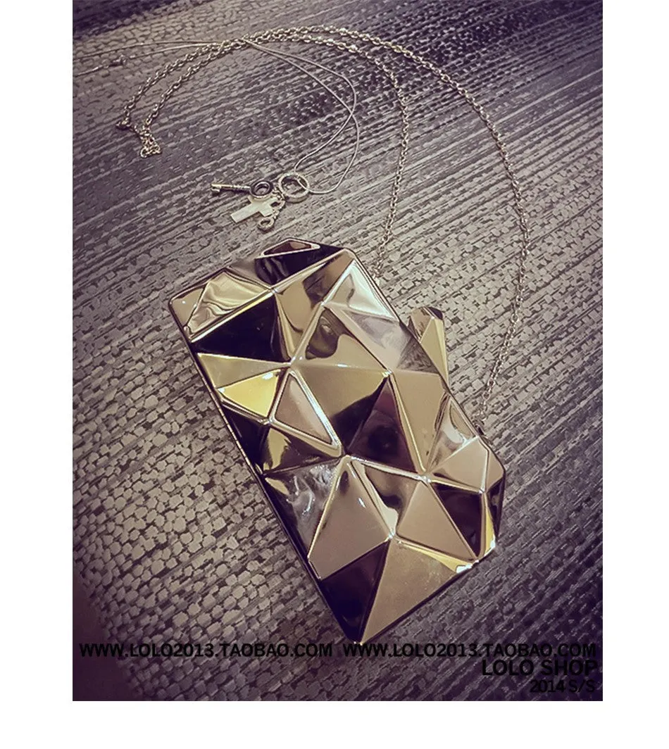 Maeva metallic clutch bag
