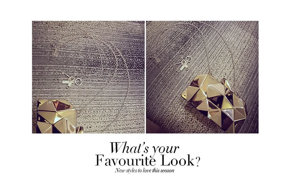 Maeva metallic clutch bag