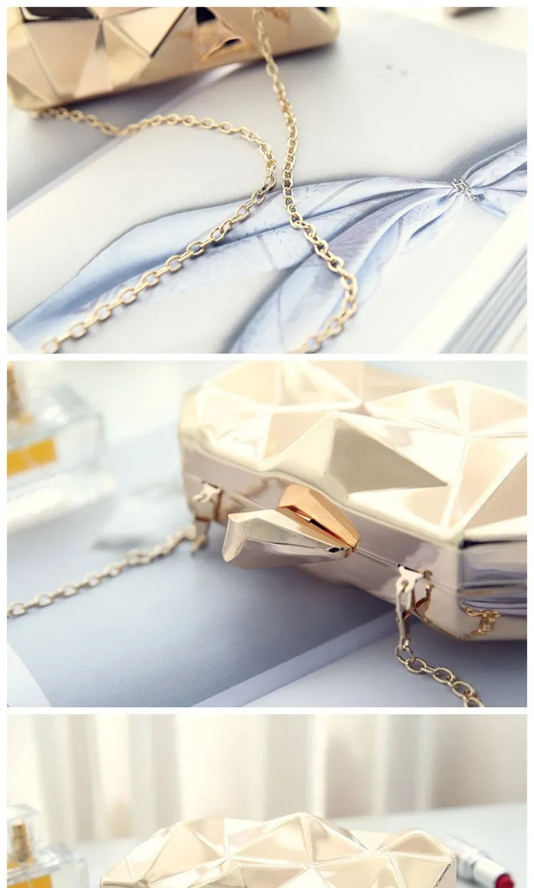 Maeva metallic clutch bag