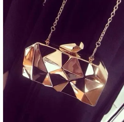 Maeva metallic clutch bag