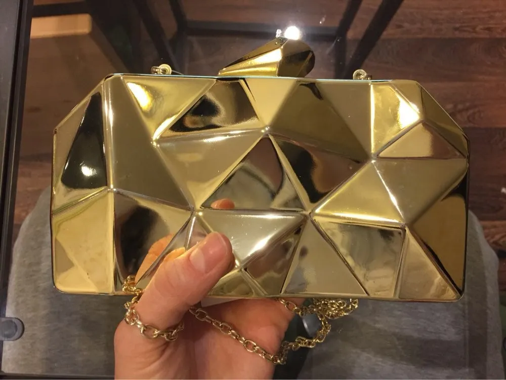 Maeva metallic clutch bag