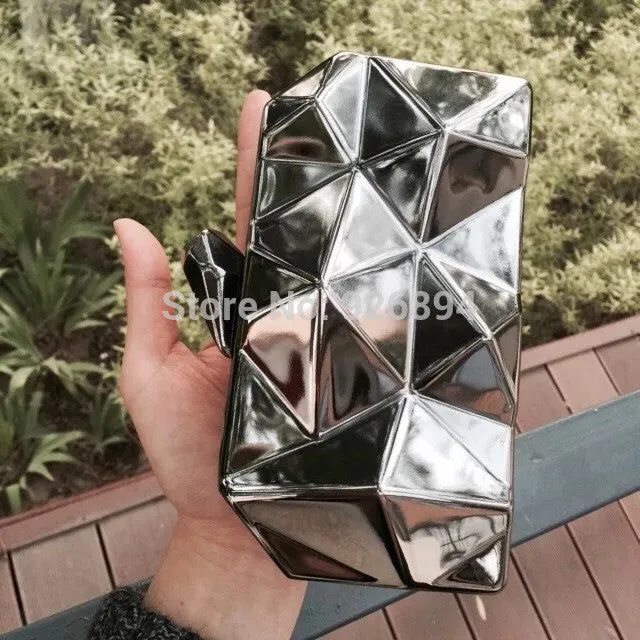 Maeva metallic clutch bag