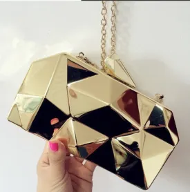 Maeva metallic clutch bag