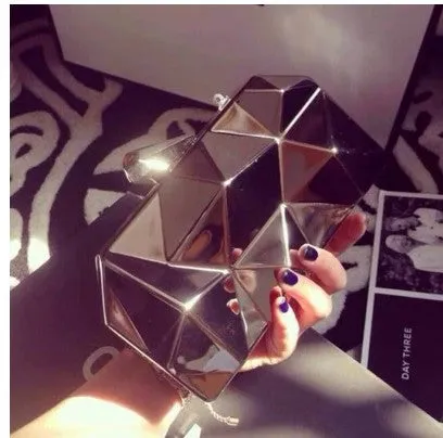 Maeva metallic clutch bag