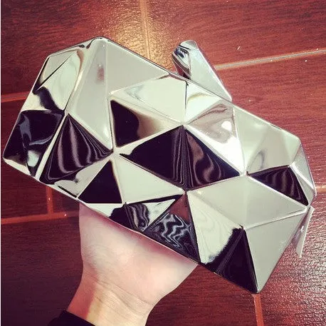 Maeva metallic clutch bag